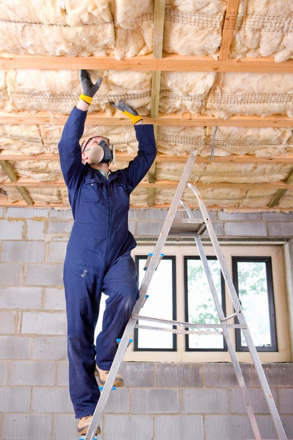 Isolation extérieure avec panneaux isolants rigides sur une maison  à Saint-Basile-le-Grand